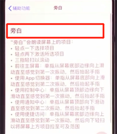 iphone11中开启旁白的方法步骤