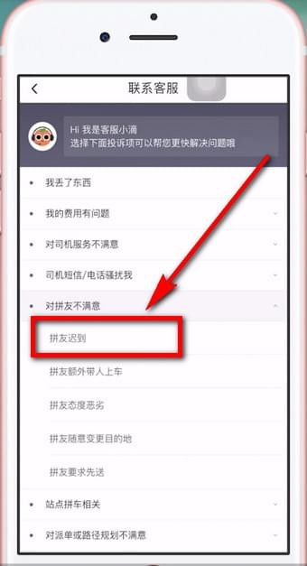 在滴滴出行中投诉拼友的详细步骤