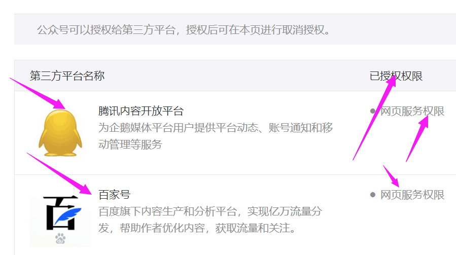 在微信公众号中查看和取消自媒体授权的图文教程