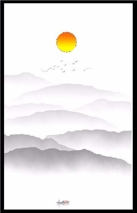 ps小技巧！设计漂亮的水墨画效果的名片