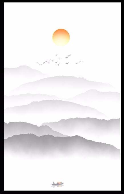 ps小技巧！设计漂亮的水墨画效果的名片