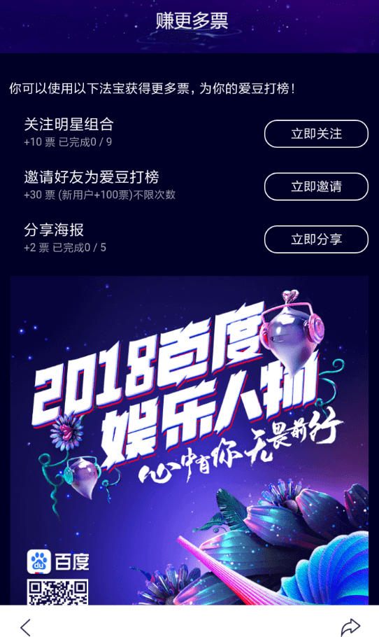 百度娱乐人物评选投票的步骤讲解