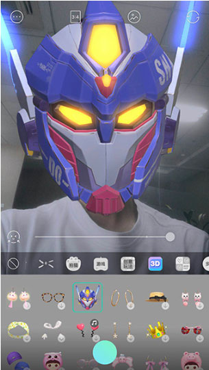 抖音APP使用变形金刚头盔特效的详细操作