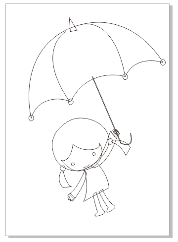 CDR使用贝塞尔工具打造出卡通人物并上色的图文操作