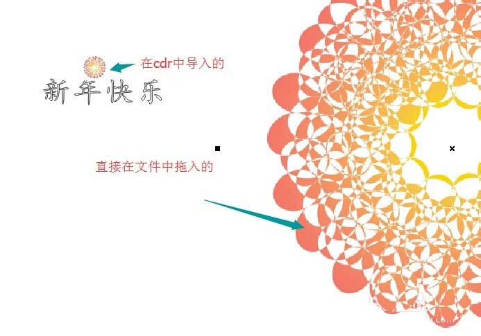 cdr制作有文理艺术字的图文操作