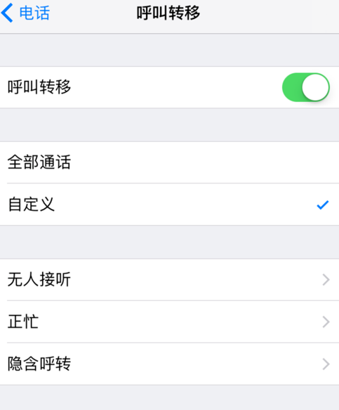 iphone设置呼叫转移的操作流程