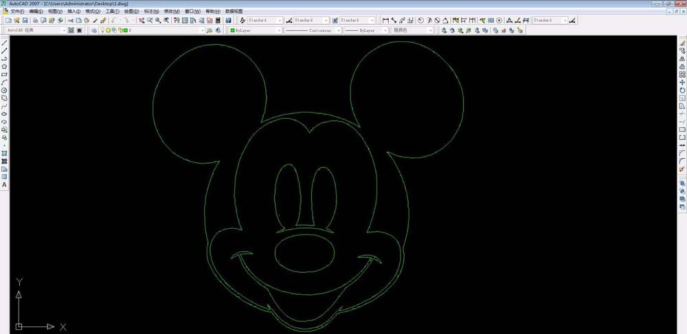CAD制作米老鼠的详细操作过程