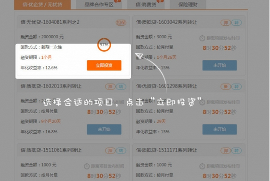 通过信融财富注册投资的操作过程