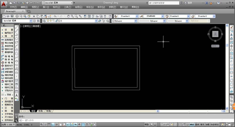 CAD把门窗放置墙线中心的图文操作