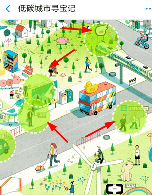 在支付宝蚂蚁森林里城市寻宝通关技巧分享