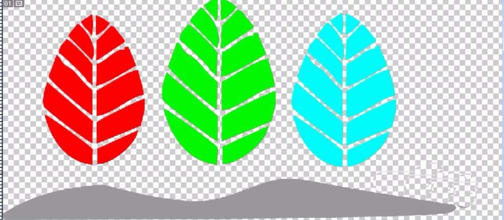 ps做出彩色卡通树木图标的操作流程