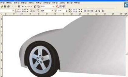 CDR做出浅蓝色宝马汽车的操作流程