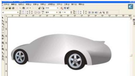 CDR做出浅蓝色宝马汽车的操作流程