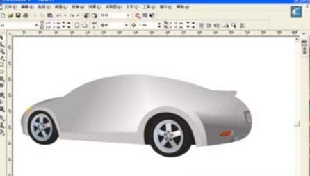 CDR做出浅蓝色宝马汽车的操作流程