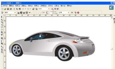 CDR做出浅蓝色宝马汽车的操作流程