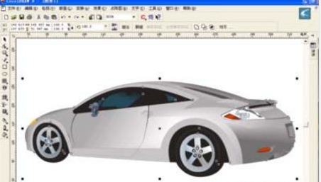 CDR做出浅蓝色宝马汽车的操作流程