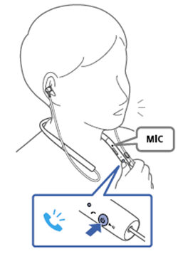索尼MDR-EX750BT耳机接听电话的步骤介绍