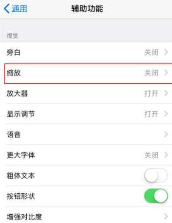 iPhone X设置三指缩放的操作步骤