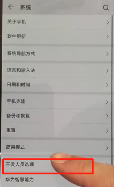 华为p30pro中将开发人员选项打开的具体操作方法
