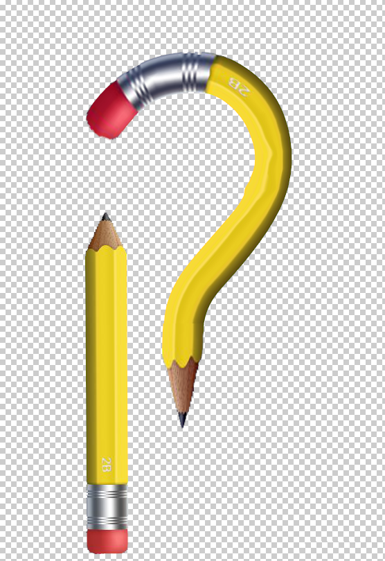 ps制作铅笔样式创意问号的图文操作