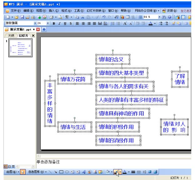 wps制作逻辑关系图的详细操作