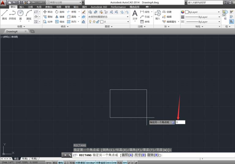 AutoCAD制作有具体参数数据矩形的图文操作