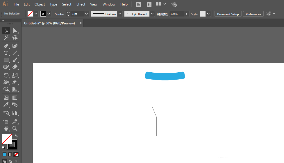 ai绘制医院拐杖logo的图文操作