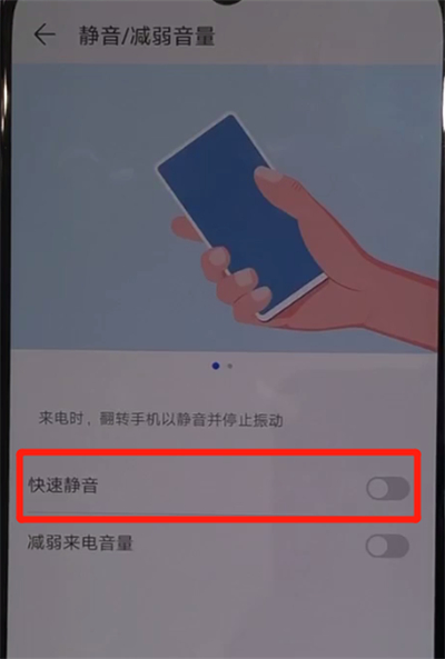 华为nova5中设置翻转静音的操作方法