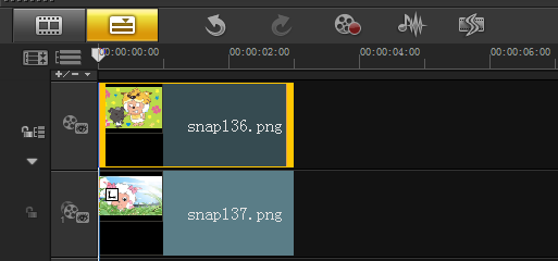 会声会影调整覆叠素材区间的操作流程