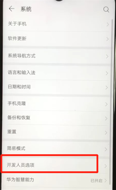 华为nova4e中打开usb调试功能的操作教程