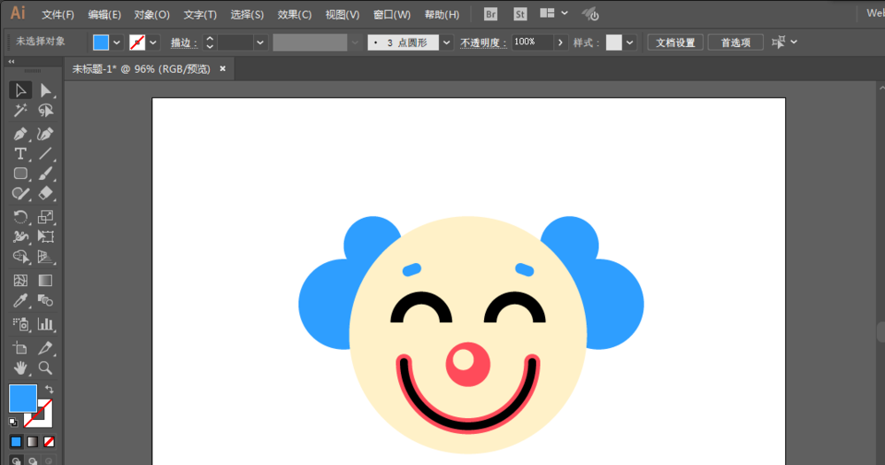 ai打造小丑图案的操作流程