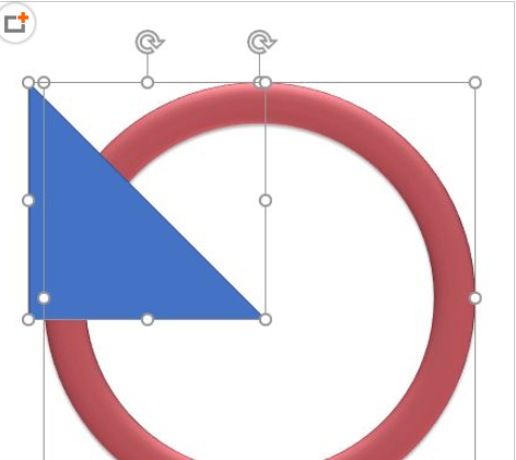 PPT绘制叠加半环图形的操作流程