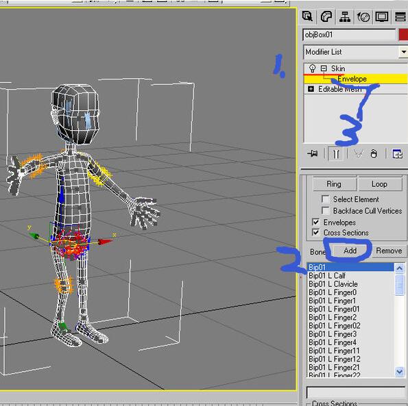 3dmax绑定骨骼的操作步骤