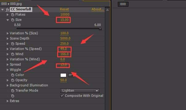 ae制作出雪花中美女效果图片的详细操作方法
