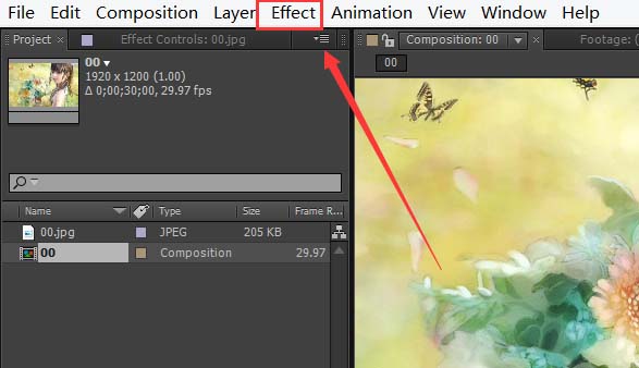 ae将图片制作出动感效果的详细操作步骤