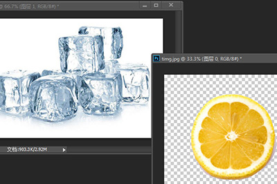 PS将物体融入冰块的操作流程