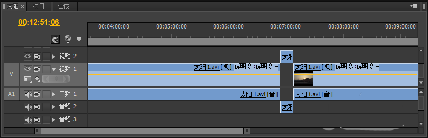 premiere中时间线放大以及缩小的操作方法