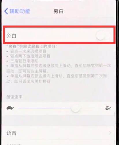 iphonexr中关闭旁白的简单步骤