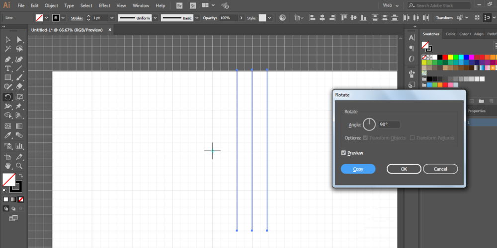 ai制作无线循环正方形的具体操作使用