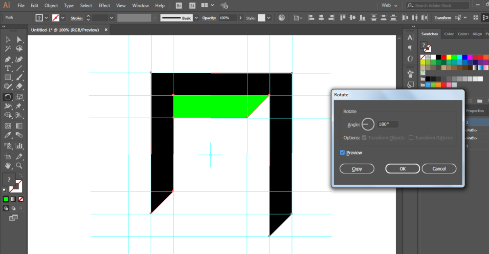 ai制作无线循环正方形的具体操作使用