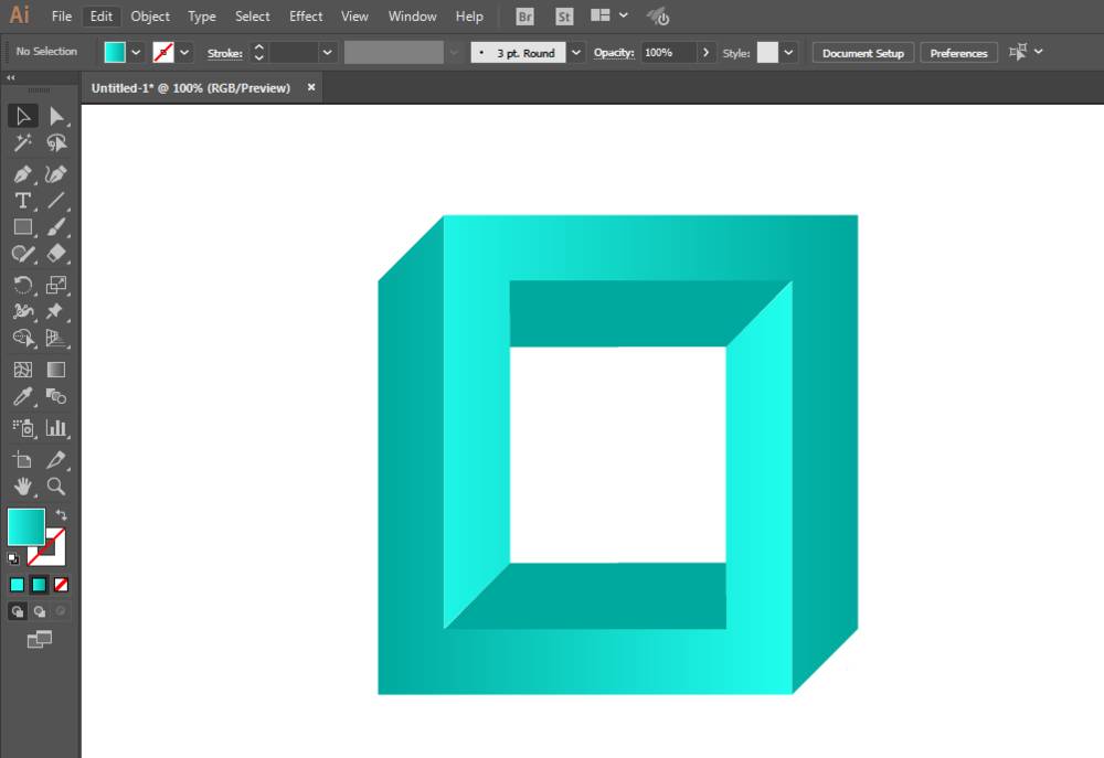 ai制作无线循环正方形的具体操作使用