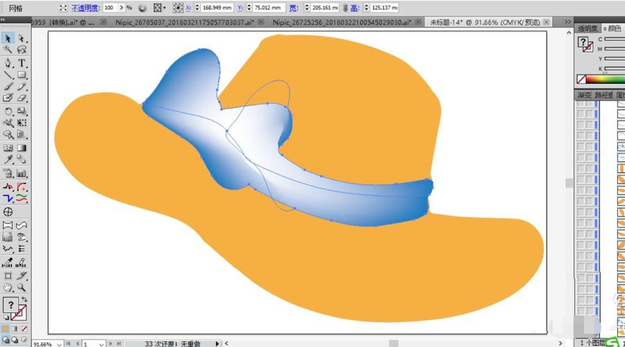 ai绘制沙滩帽的详细操作步骤