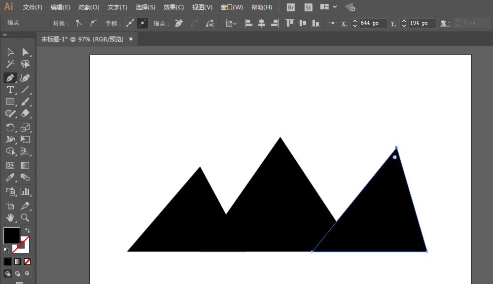 ai制作出山峰LOGO的详细操作