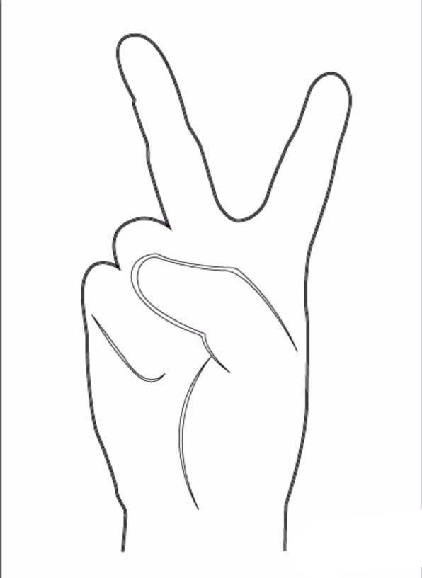 ai制作yah手势图的简单使用教程