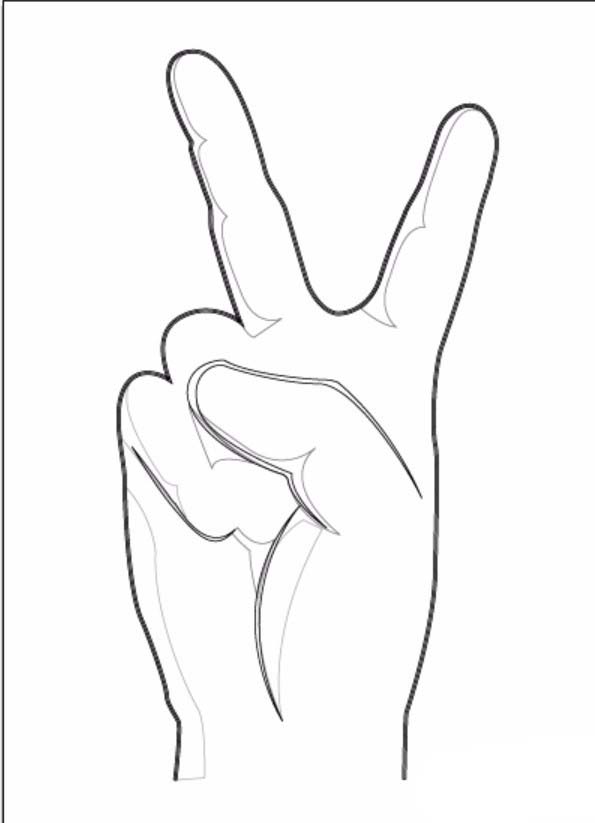 ai制作yah手势图的简单使用教程