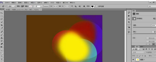 PS制作出有层次感心型背景图的操作步骤