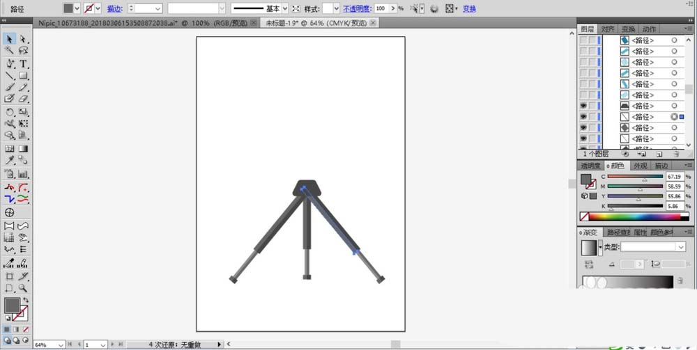 ai制作望远镜图案的图文操作流程