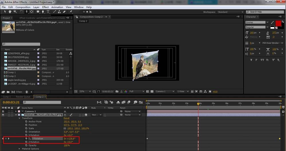 AE制作立体旋转效果的操作流程