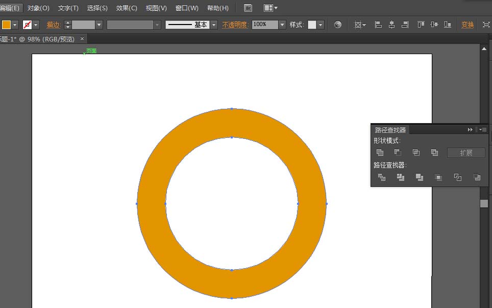 ai绘制3D立体圆环形的图文操作