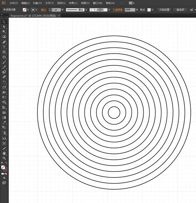 ai设计指纹图形的详细步骤